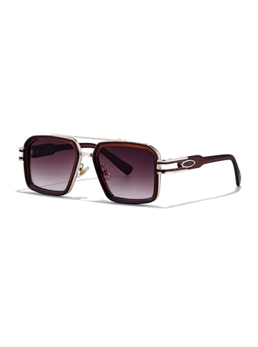 Image of Classic& Mens Sunglasses Square Metal Frame Shades for Men Sunnies(68062)