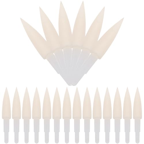 jojofuny 20 Pointes Souples en Éponge pour Stylos de Calligraphie, Recharges Pinceaux Artistiques, 20 Pièces de Têtes de Stylo Souples de Rechange, Adaptées aux Styles Traditionnels