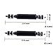 QTwnlop 1013164 102588501 2X Rear Shock Absorbers Fits for Club Car DS Gas Electric Golf Cart 1988-up, G&E 2004-Up