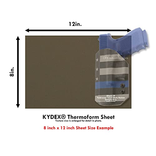 Image of BOLTARON Thermoform Sheet - (Haircell /Smooth) - (.080 Thickness) - (8in x 12in) - (Olive Drab) - (2 Sheets)