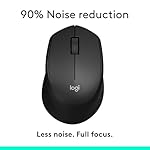Logitech M330 SILENT Wireless Mouse, 2.4GHz with USB Receiver, Optical Tracking, Quiet & Lightweight, Long Battery Life, for PC, Mac, Laptop, Chromebook - Black - Image 2