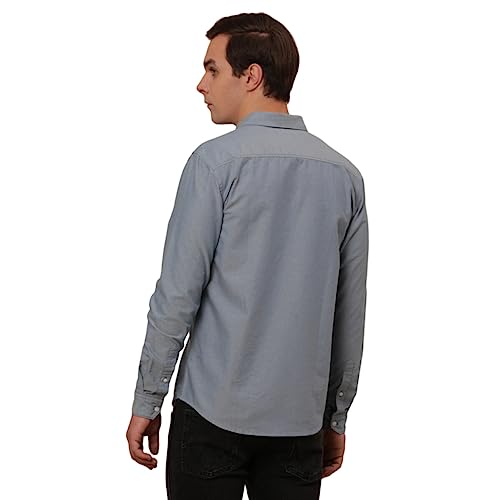 Image of Wrangler Men's Solid Blue Shirt