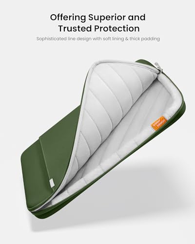 tomtoc 360° Protective Laptop Sleeve for 13-inch MacBook Air M3/A3113 2024, M2/A2681 M1/A2337, MacBook Pro M2/A2686 M1/A2338 2024-2016, Water-Resistant Case for 12.9-inch iPad Pro 6th/5th/4th/3rd Gen - Image 4