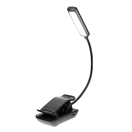 Homoyoyo 1Set LED Reading Book Light Rechargeable Clip Light for Music Scores Brightness Angle for Reading Bed Practicing Piano Durable Design with Charging