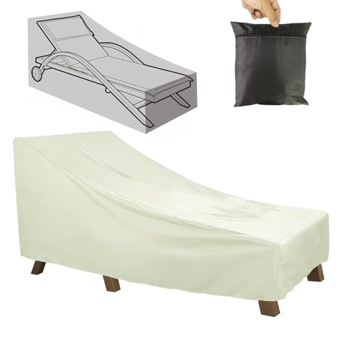 Abdeckung Gartenliege Wasserdicht Abdeckplane, 210D Oxford Schutzhülle Gartenmöbel Abdeckung, Gewebe Schutzhülle Abdeckplane für Sonnenliege Liegestuhl Deckchair