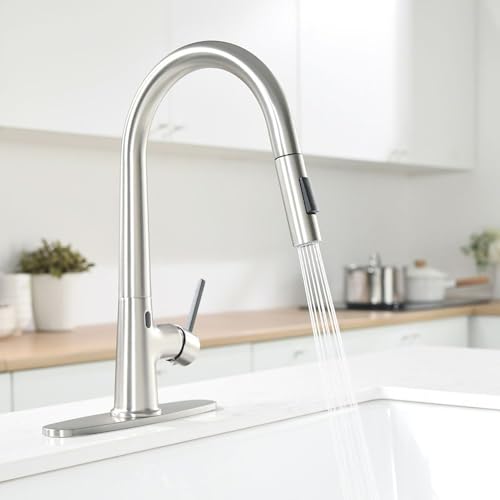 Robinet de cuisine mitigeur extractible automatique capteur