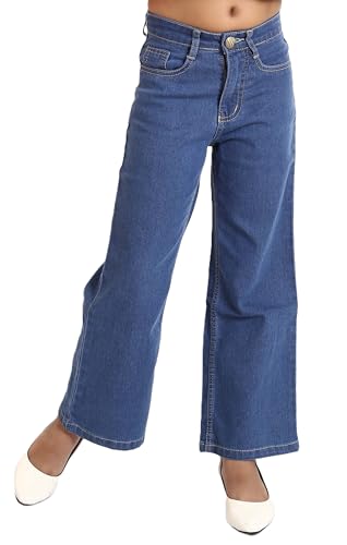 Image of ADBUCKS Stretchable Denim Fabric High Rise Straight Fit Jeans for Girls