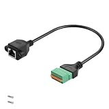 GINTOOYUN RJ45 zu 8-poligen Crimping Terminal Panel Installationskabel RJ45 8P8C Weiblich zu 8-poligen Crimping Spring Ethernet Kabel Cat5 Panel Installationskabel (12,6 Zoll)