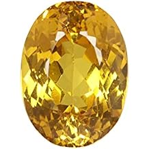 GEMHUB 22.2Ct Yellow Citrine Gemstone for Jewelry Yellow Gemstone Oval Lab Citrine Stone November Birthstone ERC