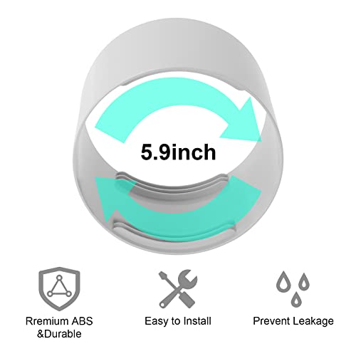 UNAOIWN Portable Air Conditioner Hose with Coupler, 5.9"/15CM Anti-Clockwise ...