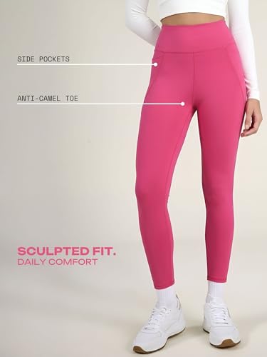 Image of CAVA Sculpt Core Leggings for Women | High Waisted, Anti Camel Toe, Deep Side Pockets, Rounded Back Seam, Sculpting Stretch Fabric
