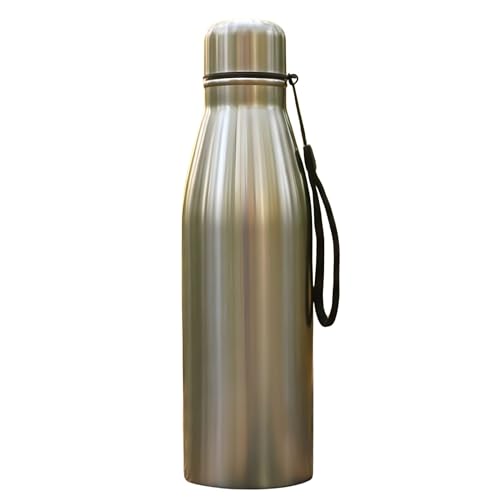 Image of Stainless Steel Water Bottle 1 Litre,single wall Water Bottle, Insulated Bottle for Office, Gym, Travel & School, Silver (SILVER, 1, litres)