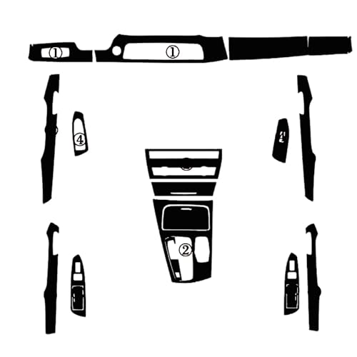 Autocollants 3D noir fiber de carbone BMW 7 Series F01 F02 poignée