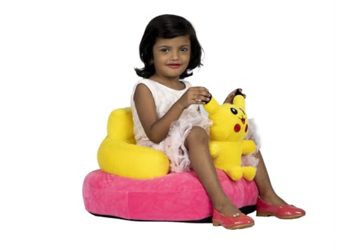 Image of AVSHUB Baby Cushion Sofa Seat Or Rocking Chair for 0 to 2 Years Kids Soft Supporting Training Seat for Lovely Child Playing Toys (Yellow Pikachoo Shape)
