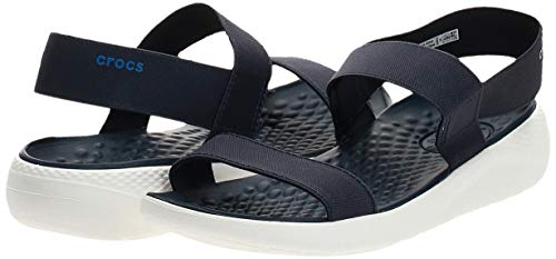 Sandália, Crocs, Literide Sandal, Navy/White, 36, Feminino
