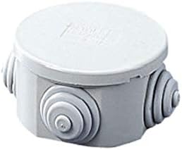GEWISS GW44002 JUNCTION BOX WITH PLAIN PRESS-ON LID - IP44 - INTERNAL DIMENSIONS Ø 80X40 - WALLS WITH CABLE GLANDS - GREY