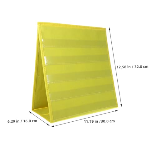 Tableau à pochettes de table robuste double face bleu jaune éducatif