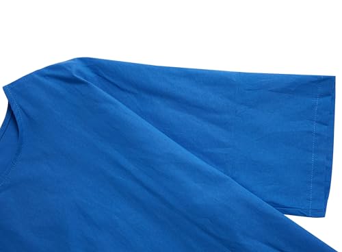 Womens Two Piece Linen Sets 3/4 Sleeve Blouse Top Loose Capri Pants Sets with Pockets Solid Color4