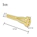 ZZRLQJ Mellophone Mouthpiece,Trumpet Mouthpiece Set, 7C 5C 3C, 3 Pack, Gold, for Beginners and Professionals