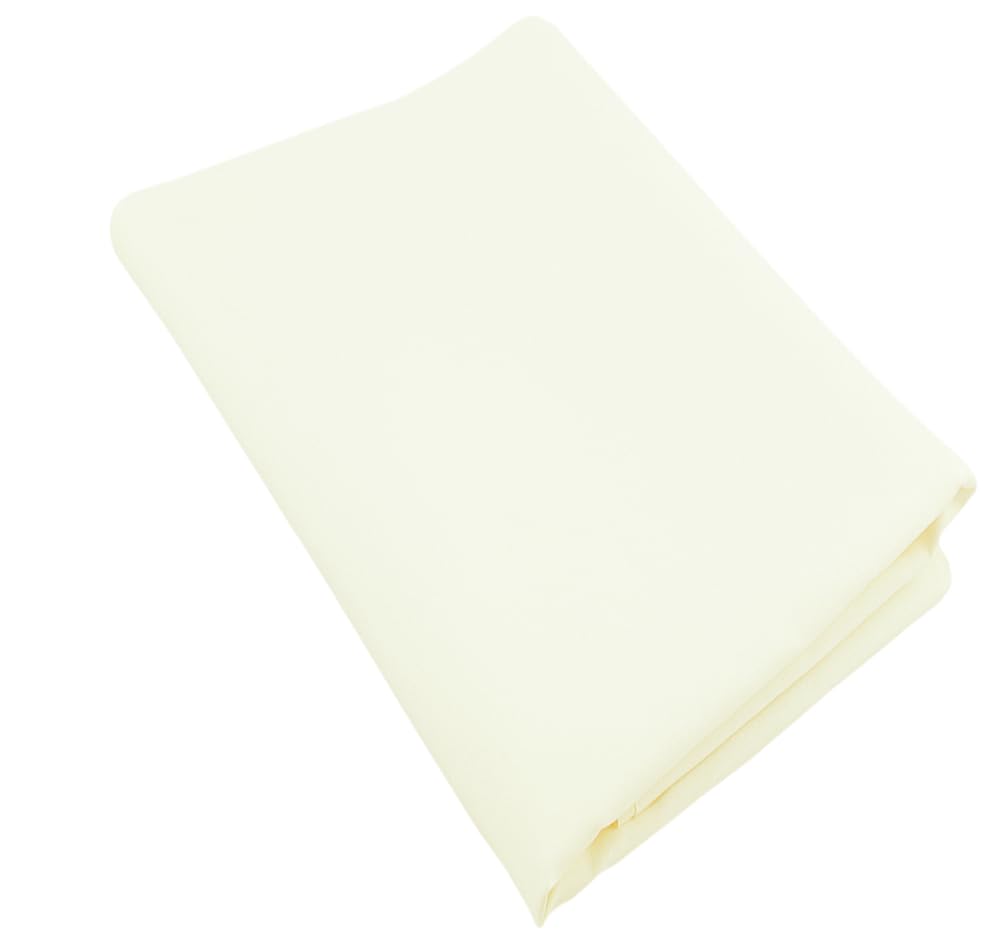 Baumwollstoff | Unifarben| 100% Baumwolle | weich, stapazierfähig, vielseitig zum Nähen | 50 cm x 150 cm | creme dunkel