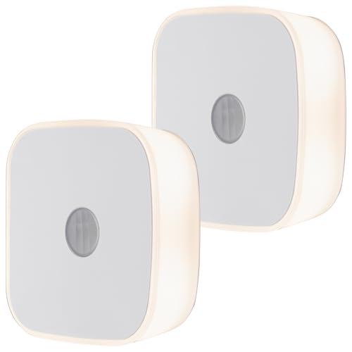 Image of Energizer LED Motion Sensor Night Lights Plug Into Wall Dusk to Dawn Sensor Home Decor Apartment Essentials Ambient Lighting Nightlight 85617 2 Pack