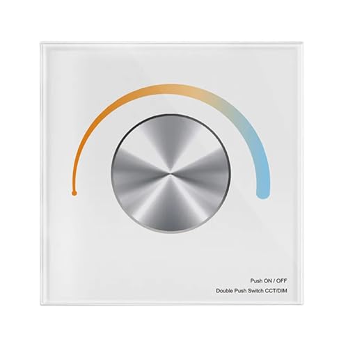 Contrôleur de gradation T2-K 2.4G blanc panneau verre entrée CC 3 canaux