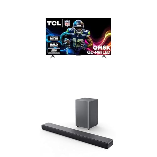 Image of TCL 85-Inch QM6K QLED 4K Smart QD-Mini LED TV with Google TV (85QM6K, 2025 Model) + S55H S Class 2.1 Channel Sound Bar with Dolby Atmos