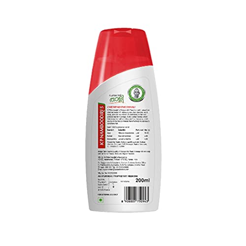 Image of K.P. NAMBOODIRI S Chemparathi Thaali With Hibiscus, Henna & Aloe Vera,200 Ml,Pack Of 1