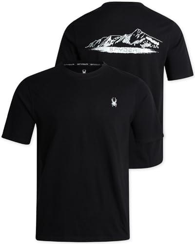 Spyder Mens T-Shirts - Soft Cotton Blend Crew Neck Short