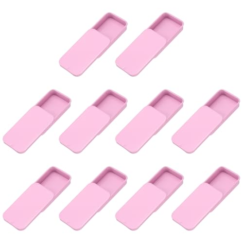 Image of uxcell 10Pcs Slide Top Tin Containers, Mini Metal Empty Tins Box with Sliding Lids, 2.4 inchx1.3 inchx0.4 inch Rectangular Storage Organizers for Lip Balm, Solid Perfume, Small Items, Light Pink
