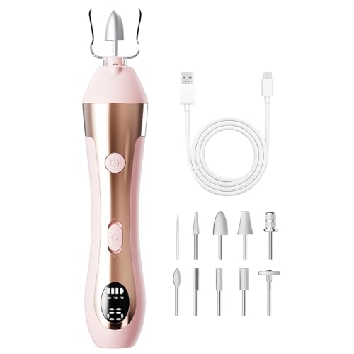 Taladro de uñas eléctrico, máquina eléctrica de taladro de uñas, equipo recargable de 10 velocidades ajustables para salón, hogar, principiantes, profesionales, madres, amigos, ancianos