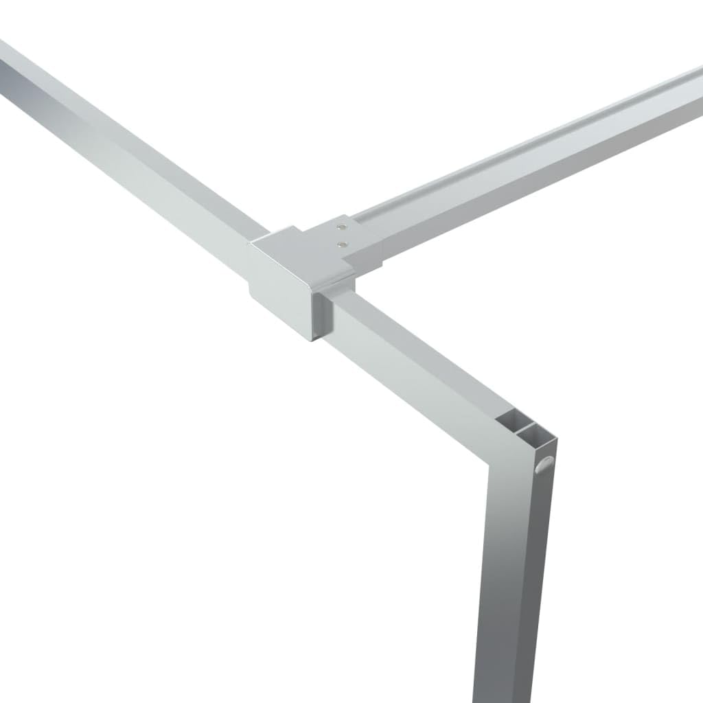 Mampara de ducha de cristal templado plateado 80 x 195 cm con marco de aluminio ajustable para ducha