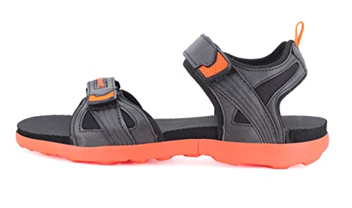 Image of Sparx Men's Sandal, Black Neon Orange, 6 UK