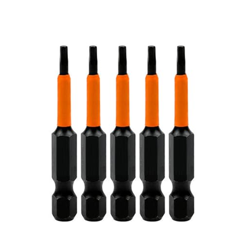 5 Pcs 4mm x 50mm Screwdriver Bit Set, Hex Impact Screwdriver Driver Bits, 1/4" Hex Shank, Anti Slip Drill Bits for Electric Hand Screwdrivers