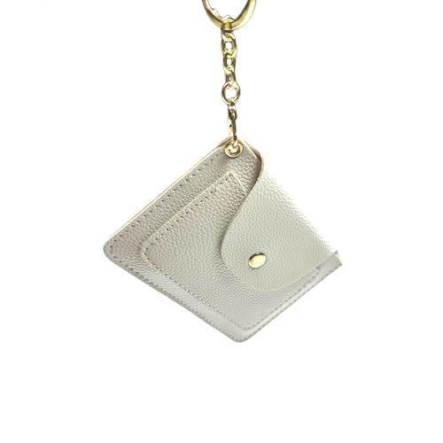 Image of Unisex Fashion Leather Coin Purse Credit Card Holder with Keychain PHILITA-11, White, Casual Card Holder
