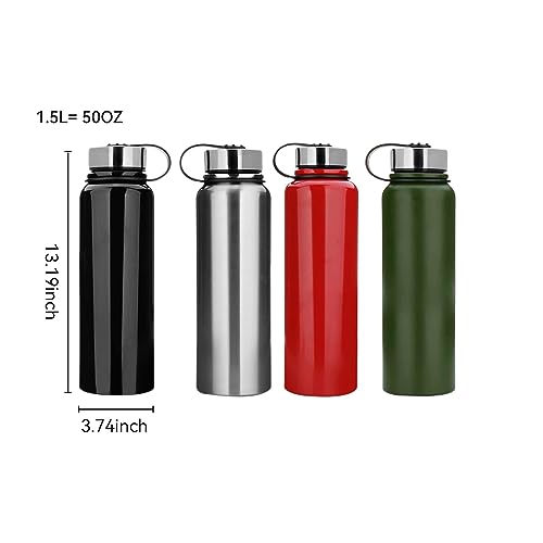 Bouteille d'eau réutilisable en acier inoxydable Verus 1.5L durable vert - 7
