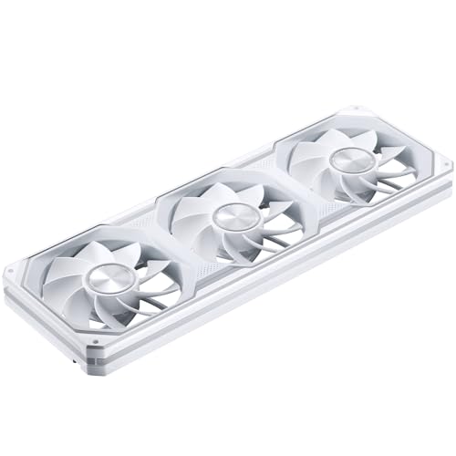 Image of JONSBO XA360WR (Reverse) PC Fan,Reverse Blade Silent Computer Fan, Dual-Light Effect, Switch At Will,All-in-One, Single Frame Unit with3x120mm ARGB Fans,1800RPM,28MM Thick,White