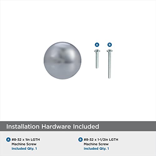 Image of Amerock 25 Pack 1-1 /4 inch Round Edona Polished Chrome Cabinet Knob | Durable Zinc drawer knob and cabinet hardware, ideal for kitchen cabinets, bathroom vanities, dressers, and furniture