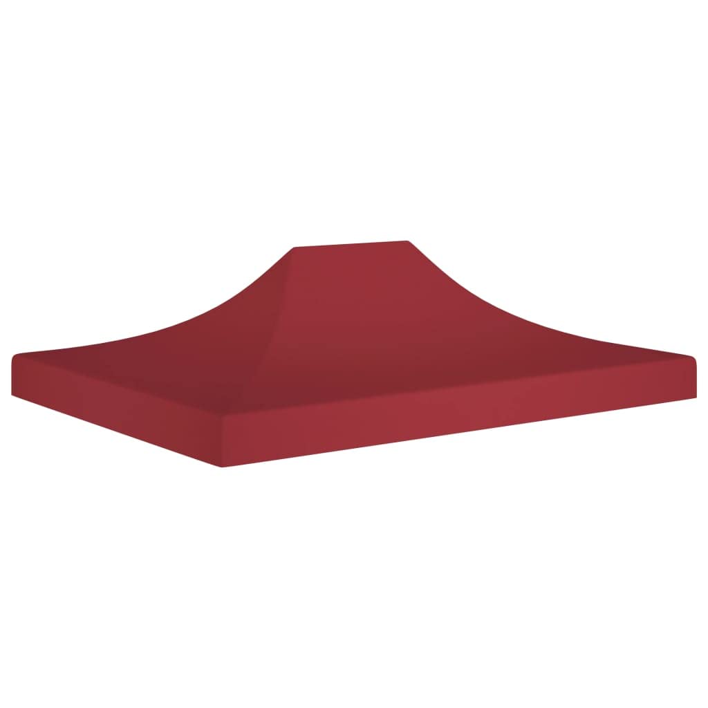 vidaXL Party Tent Roof Garden Outdoor Replacement Canopy Gazebo Marquee Pavilion Top Cover Sunshade Sun Shelter 4x3 m Burgundy 270 g/m²