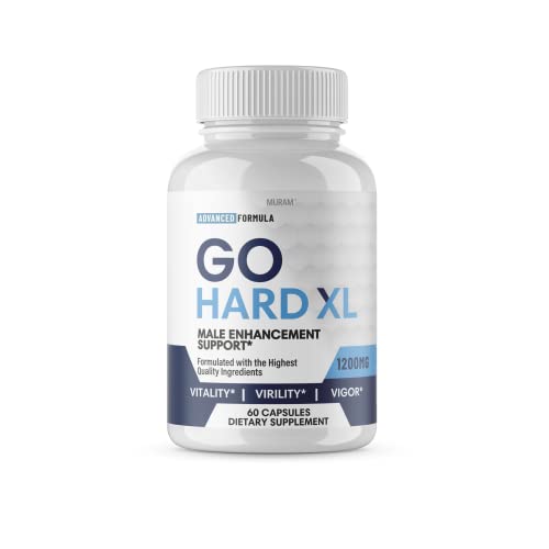 Go Hard XL Pills, for Men, Go Hardxlmale Support, Pastillas 500 mg 1200 mg, for Male, 1 Month Supply