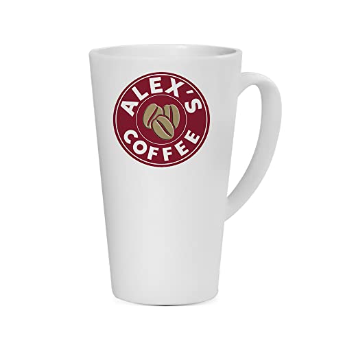 Giftme Personalised with Any Name Costa Unique Latte Ceramic Mug Coffee Tea Mug. (17oz)