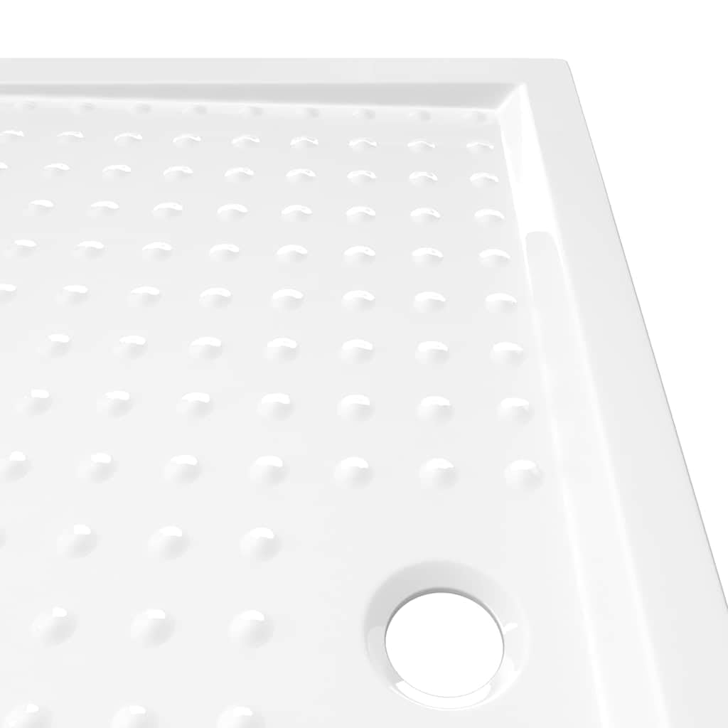 Plato de ducha ABS 80 x 120 x 4 cm antideslizante blanco plato de
