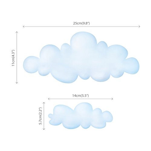 DECOWALL Small Clouds Wall Decals for Kids – Peel and Stick Removable Cloud Stickers for Nursery, Bedroom & Living Room – Soft Neutral Sky Wall Decor for Baby Room, Playroom, Modern Home (DS4-8030)