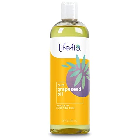 Life-Flo Pure Grapeseed Oil | For Skin & Hair, Aromatherapy, Massage Therapy | Food Grade | 16 fl. Oz Cover