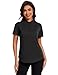 Tisfeer Scrubs for Woman Short Sleeve Black Scrubs Top Button Down Mandarin Collar Scrub Shirts with 4 Pockets, S