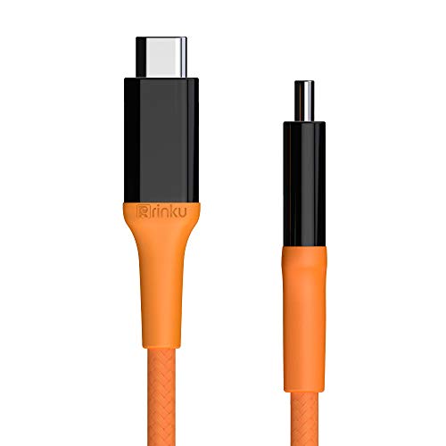 RINKU USB-C&USB-C 3.2 (GEN2x2) ケーブル [最大20Gbpsデータ伝送] &[Thunderbolt 3 対応]&[4K@60Hz映像伝送対応] &[USB PD/QC 3.0 対応 20V&5A 最大100W電力伝送] [E-Marker内蔵] - 1メートル