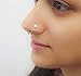 Tiny opal Nose Stud Gold Dainty Nose Piercing White opal 20g L shape