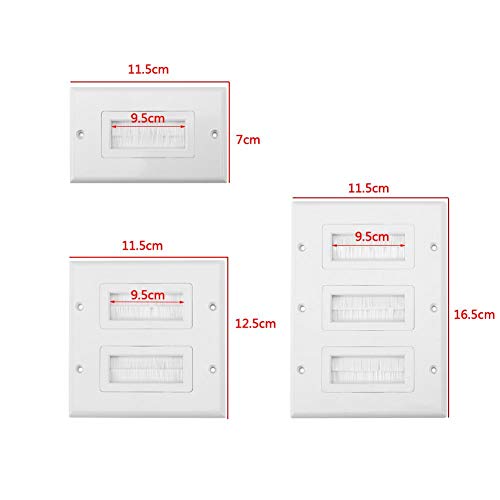 Spazzola per piastra da parete anti-polvere per cavi HDMI, rete, coassiali e altoparlanti