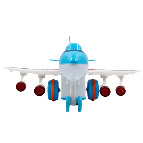 Image of ToyBharat Air Liner Plane toy with multicolour body and friction power is a perfect baby gift. Safe, non-toxic, and durable, it offers fun indoor and outdoor play for toddlers with a realistic design.