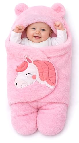 Image of BRANDONN Baby Blanket Newborn Gift Pack of Swaddle Wrapper, 0-9 Months, Length 68 cm x Width 68 cm